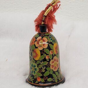 Vintage Handcrafted in India Floral Hanging Bell by Archana Handicrafts